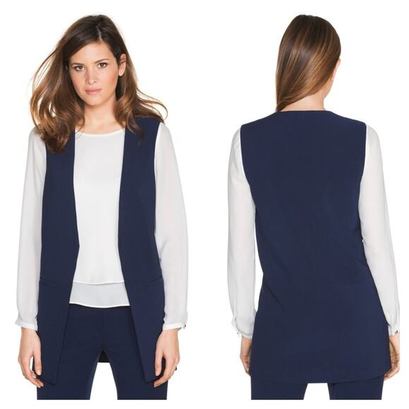 White House Black Market Jackets & Blazers - White House Black Market Open-Front Vest